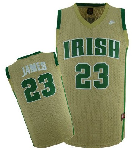  Irish High School 23 LeBron James Yellow Jersey